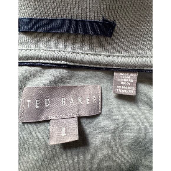 Ted Baker Men’s Polo Shirt Large Gray Short Sleeve Cotton Piqué Casual Top - Picture 4 of 6